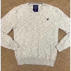 American Eagle Sweater Mens M Athletic Fit V-Neck Long Sleeve 100% Cotton Knit